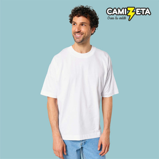 815 Camiseta corte "OVERSIZE" cuello chimenea hombros muy caidos 200 gms 100% algodón orgánico 🌿